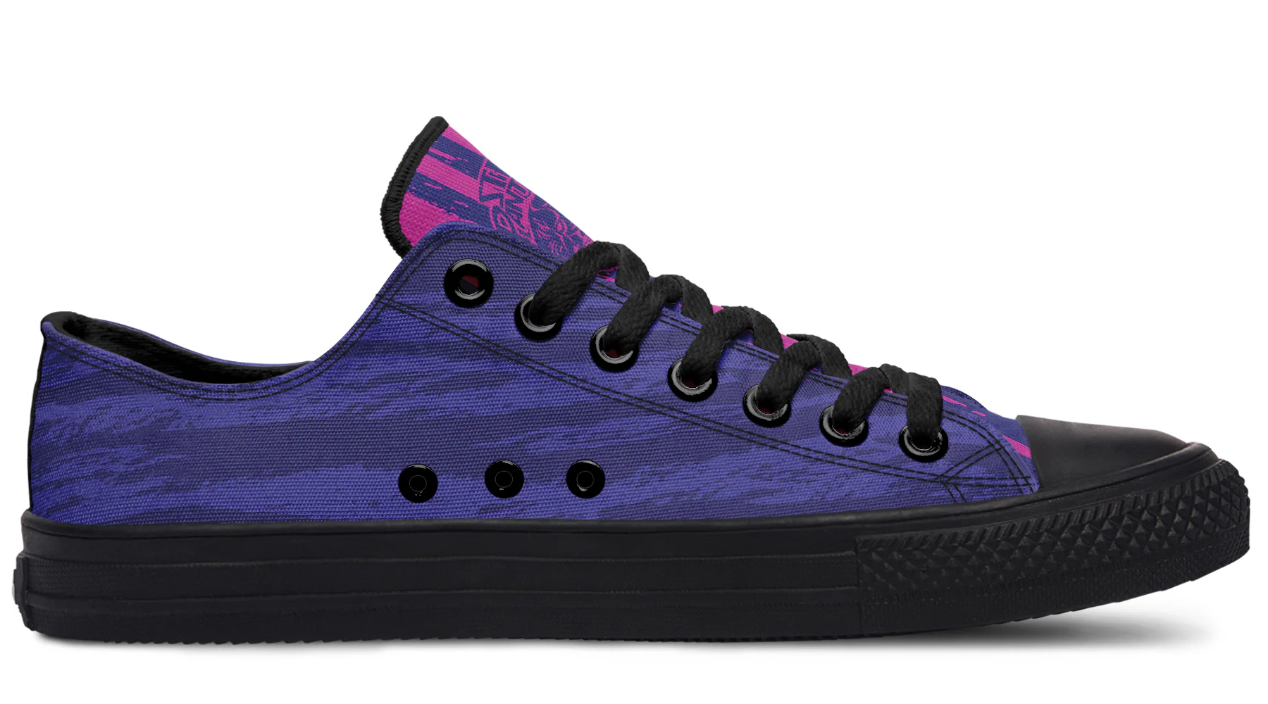 Low Top Pink Blue Tiger Pattern - Image 3