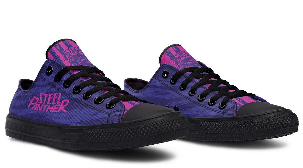 Low Top Pink Blue Tiger Pattern - Image 4