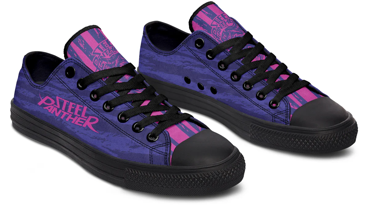 Low Top Pink Blue Tiger Pattern - Image 5