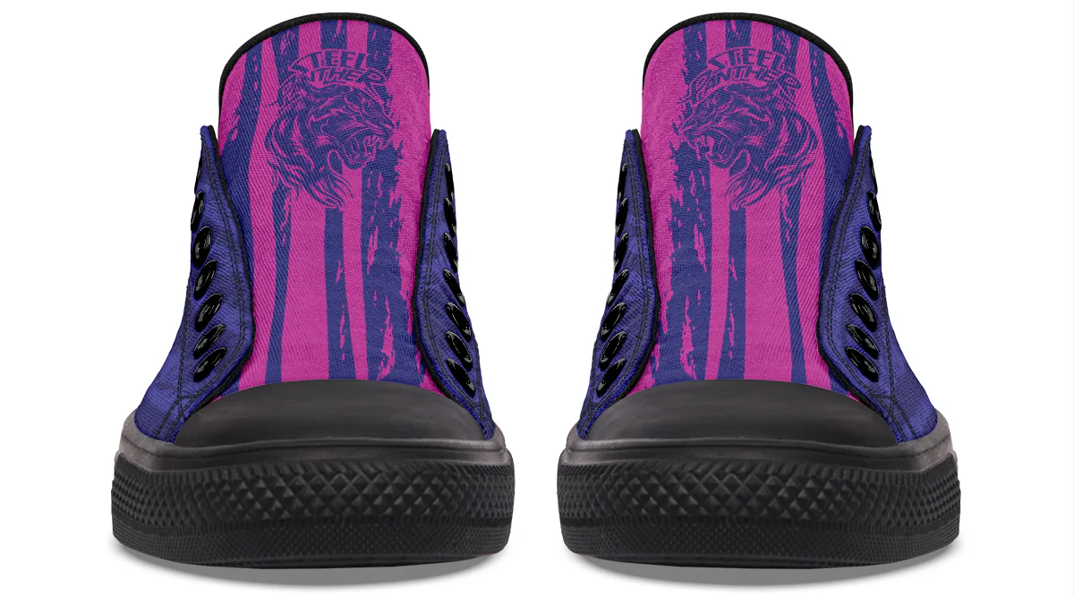 Low Top Pink Blue Tiger Pattern - Image 7