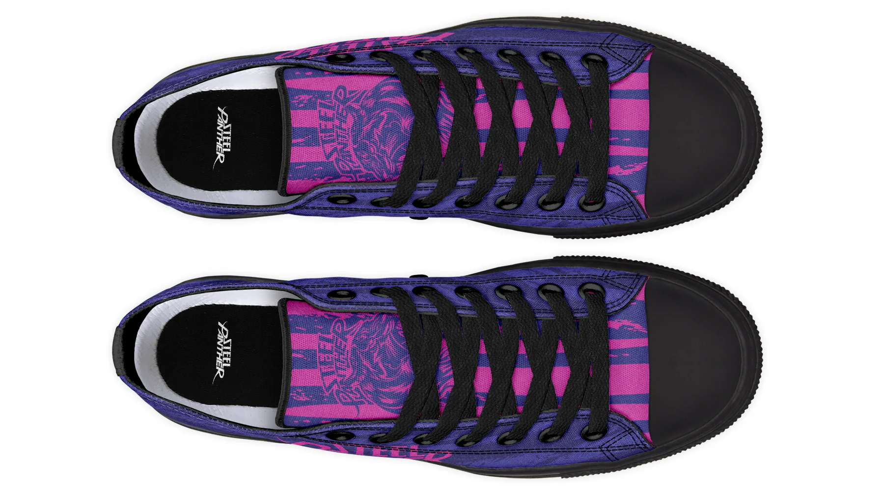 Low Top Pink Blue Tiger Pattern - Image 9