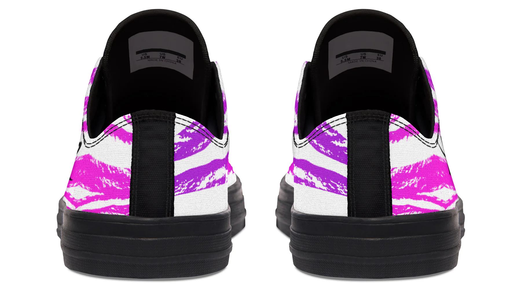 Low Top White Tiger Pattern - Image 8